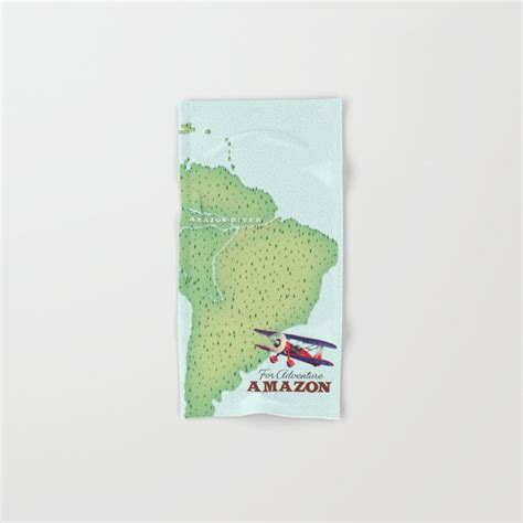 For Adventure Amazon Rainforest Brazil Map Hand And Bath Towel By Nicks