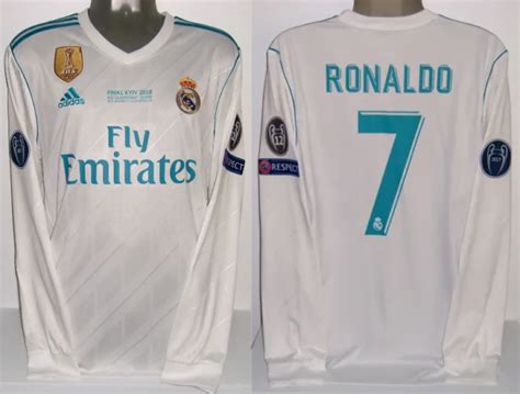 Adidas Real Madrid Ls Long Ronaldo Champions Final 2018 L Original