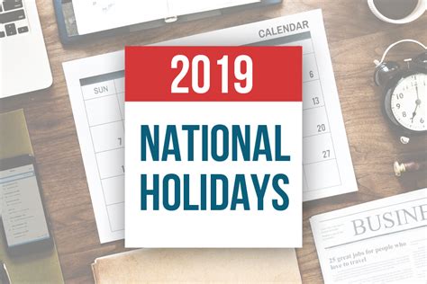 Mark Your Calendars Here Are The Holidays For 2019