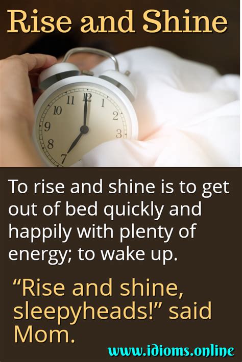 Rise And Shine Idioms Online