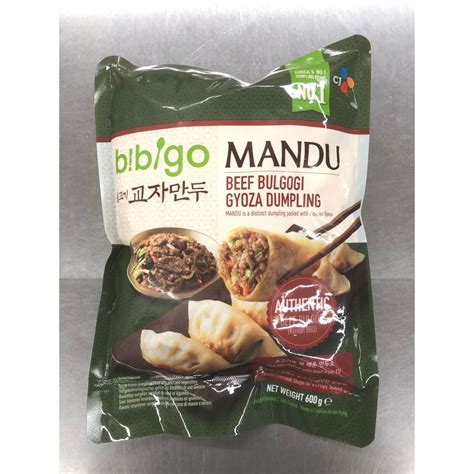 Bibigo beef bulgogi mandu dumplings, 3 lbs item 1186001 extra large dumplings filled with korean style bulgogi flavor; GYOZAS MANDU BOEUF BULGOGGI BIBIGO 600G - Le Carré Asiatique