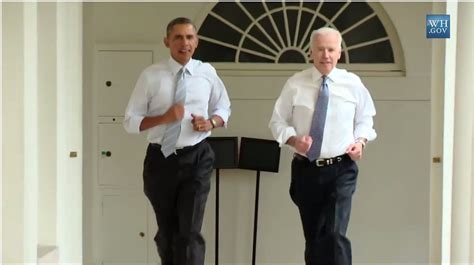 President Obama And Vice President Biden Went Running At The White