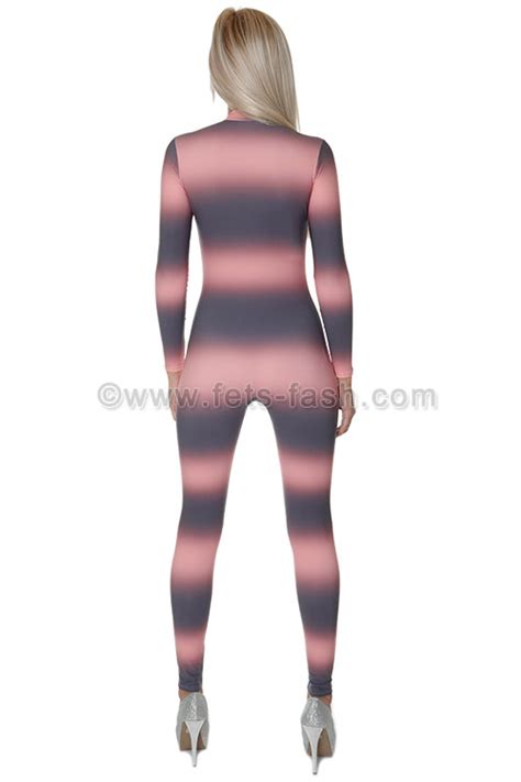 Catsuit With Front Zipper From Fets Fash In Elastane Shading