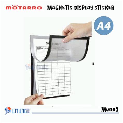 Motarro A4 磁性展示貼 Mo005 Li Tung Book And Stationery Co Ltd