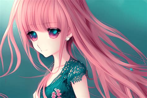 Beautiful Anime Woman Digital Painting · Creative Fabrica