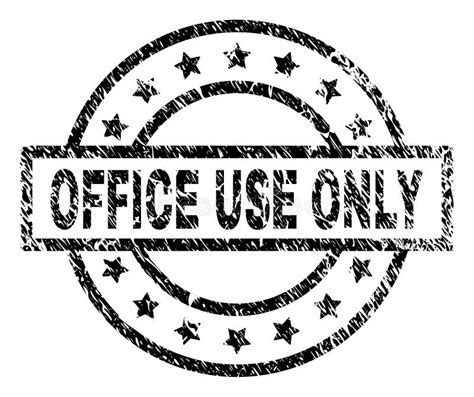 Scratched Textured Office Use Only Stamp Seal Stock Vector