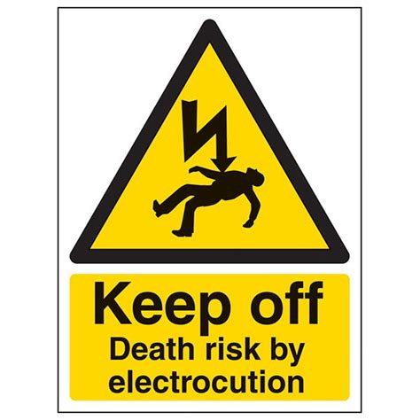 Keep Off Death Risk By Electrocution Portrait Caution Danger