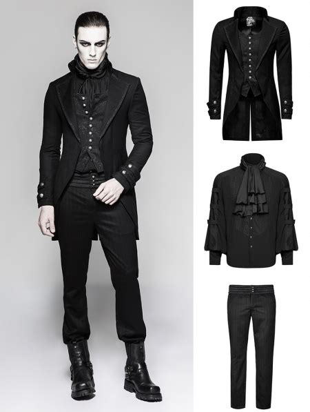 black gothic gentleman steampunk suit for men uk gothic fashion victorian