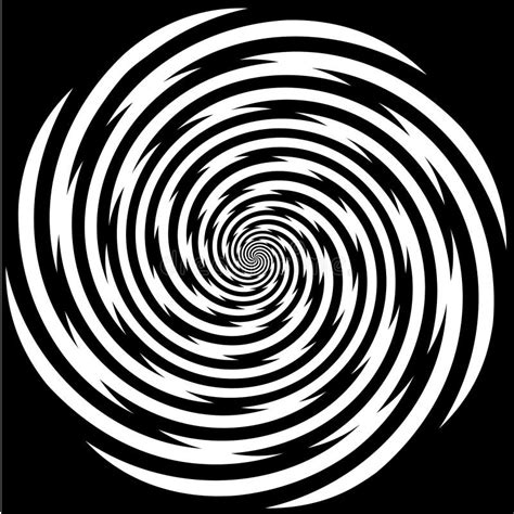 Hypnosis Spiral Stress Strain Optical Illusion Stock Vector