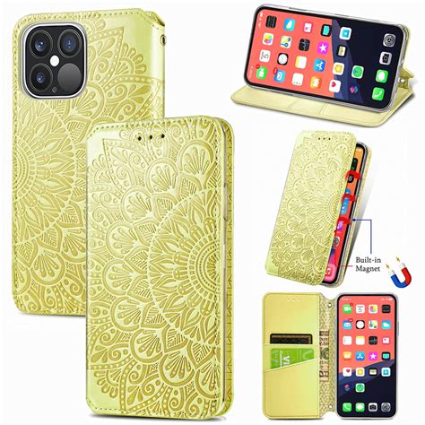 Dteck Crossbody Case For Iphone 13 Proembossed Flower Pu Leather
