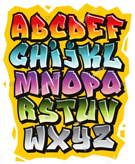 21 Graffiti Alphabet Styles Free Psd Eps Format Download Free
