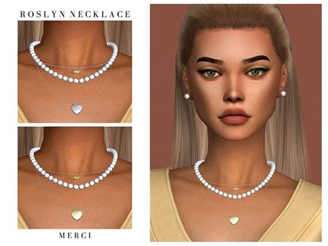 Merci S Patreon Roslyn Necklace In 2021 Sims 4 Sims Necklace