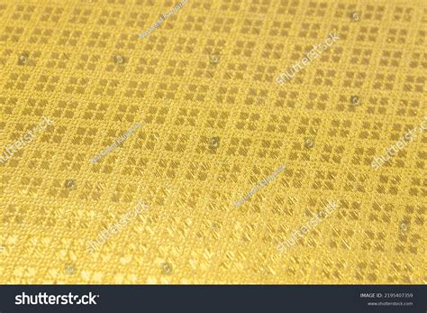 Flat Goldcolored Fabric Texture Background This Stock Photo 2195407359