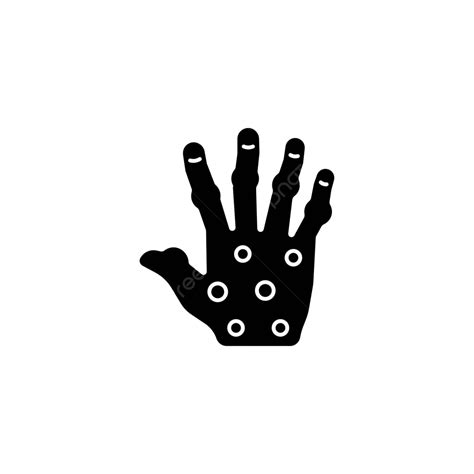 Psoriatic Arthritis Black Glyph Icon Design Logotype Illustration