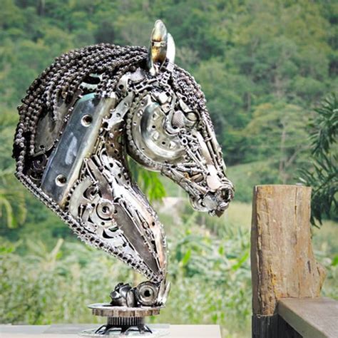 Horse Metal Sculpture Recycled Scrap Metal Art Metal Art Welded Metal