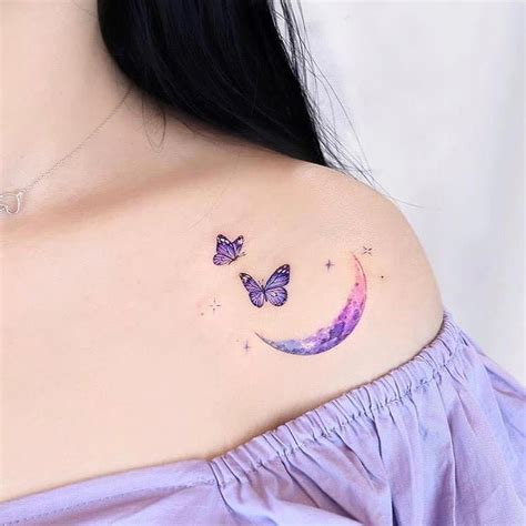 Dainty Moon And Stars Tattoo That Will Shine On You Small Tattoos