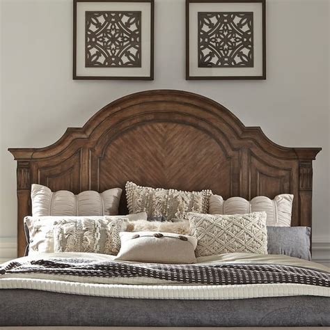 Haven Hall Aged Chestnut King Panel Headboard Overstock 30530040