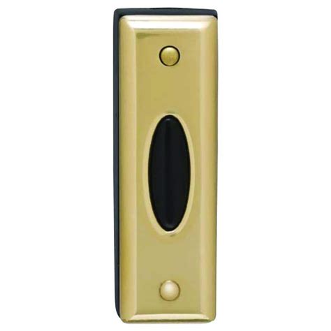 Carlon Wireless Door Chime Push Button Brass 6 Per Case Rc4130 The