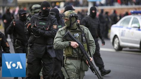 Belarus Police Fire Warning Shots Detain Protesters YouTube