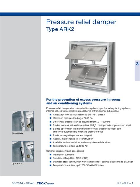 Pressure Relief Damper Type Ark2 Pdf