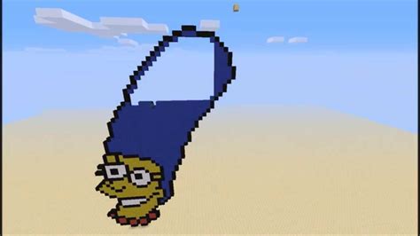 Minecraft Timelapse Marge Simpson Pixel Art Hd Youtube