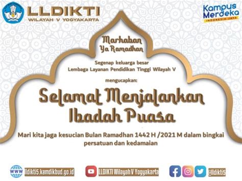 Selamat Menjalankan Ibadah Puasa Ramadhan 1442 H Website Lldikti