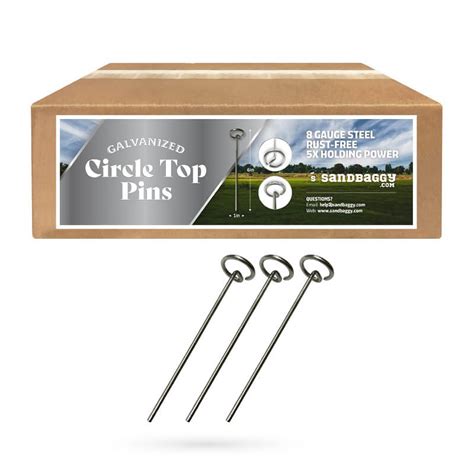 Circle Top Pins For Landscape Fabric And Weed Barrier Sandbaggy