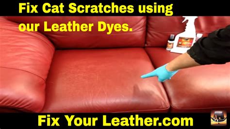 How to FIX CAT SCRATCHES on a LEATHER couch.    