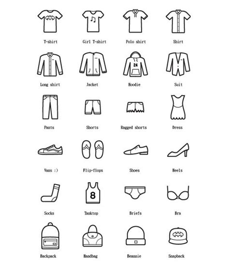 Fashionable Clothes Icons Free Vector Download