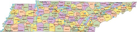 Map Of Tennessee Travel United States