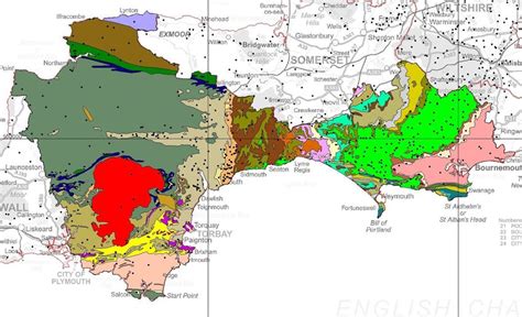 2 Solid Geology Map Of Region 1 Dorset And Devon Showing Location Of