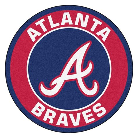 Fanmats Mlb Atlanta Braves Red 2 Ft X 2 Ft Round Area Rug 18127 The