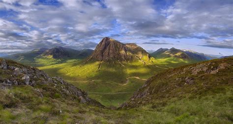 Aerial Photography Of Mountains Highlands Scotland Hd Wallpaper