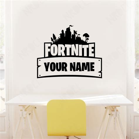 Your Fortnite Name Wall Decal Personalized Custom Sticker Nerdecal