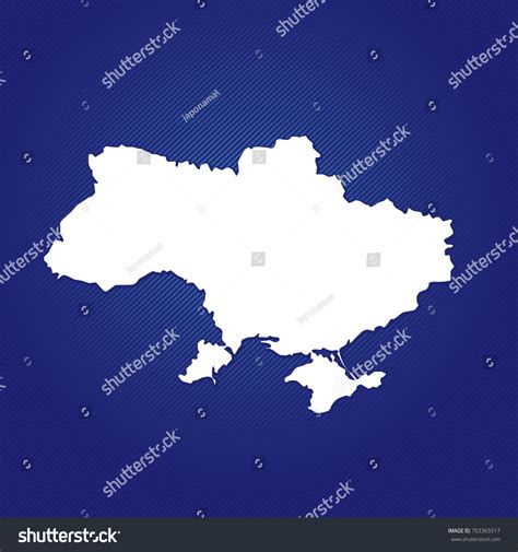 Simple Outline Map Ukraine Stock Vector Royalty Free 703365517