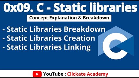 Static Libraries In C Language Creation And Linking 0x09 C Static