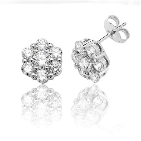 Silver Seven Stone Cubic Zirconia Earrings Northumberland Goldsmiths