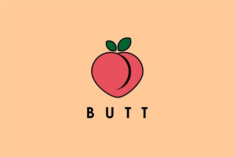 Pink Peach Booty Butt Emoji Icon Vector Graphic By Artpray · Creative