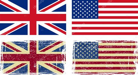 British And American Flags — Stock Vector © Khvost 12072247