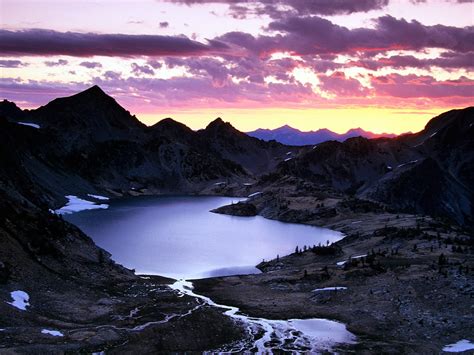 Sunrise Over Upper Ice Lake Basin Glacier Peak Washington Picture