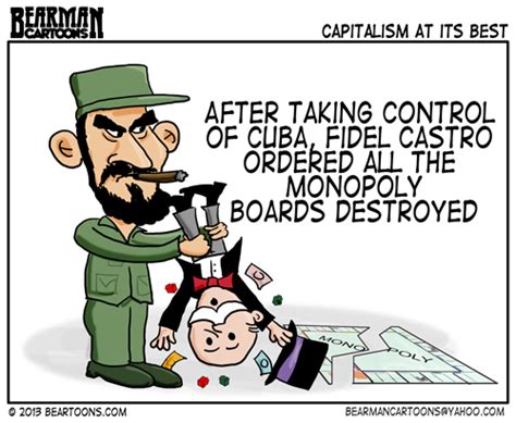 Fidel Castro And Monopoly Bearman Cartoons