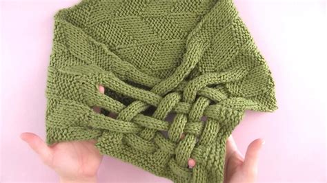 Braided Celtic Knot Scarf Knitting Pattern Studio Knit