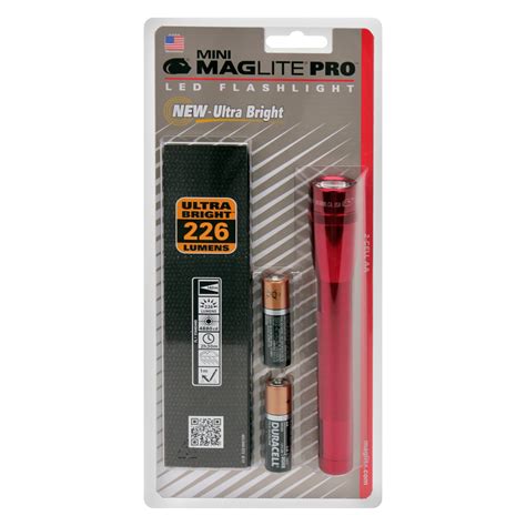 Maglite Sp2p03h Mini Mag Pro 272 Lumens Red Led Flashlight Ebay