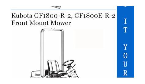kubota gf1800 mower deck parts
