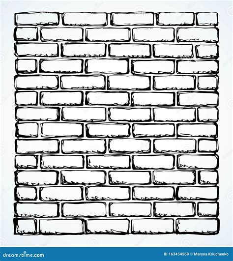 Brick Vector Drawing Stock Vector Illustration Of Bricklayer 163454568