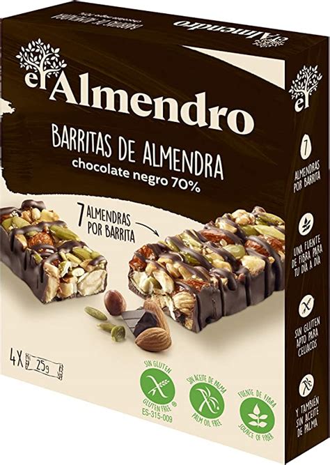 El Almendro Barritas De Almendra Y Chocolate Negro 70 Barritas