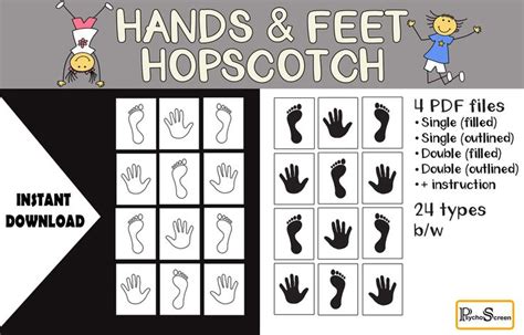 Hand And Feet Hopscotch Printable