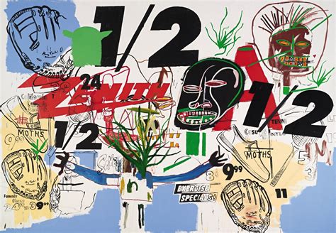 Andy Warhol And Jean Michel Basquiat Untitled Zenith ½ 1984 Sold