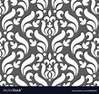Floral damask pattern seamless Royalty Free Vector Image