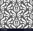 Floral damask pattern seamless Royalty Free Vector Image